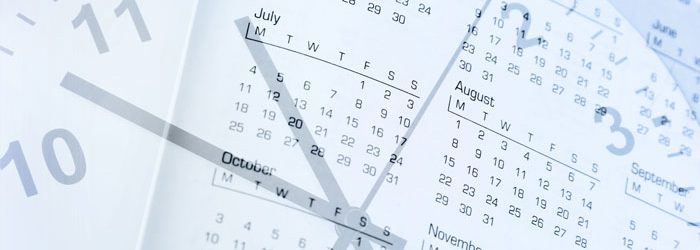 close up of a calendar