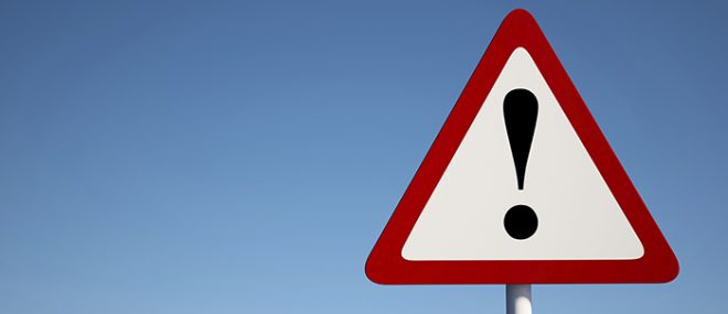 Warning Sign with Clipping Path