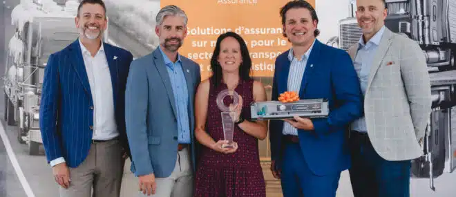 Groupe Morneau accepts the National Transportation Safety Award in Anjou, Quebec on August 25, 2026
