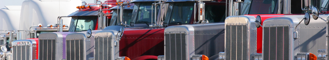 Camions garés dans une rangée